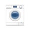 Realistic Detailed 3d White Washing Machine. Vector