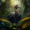 Realistic detailed dodo in tropical forest (generative AI)