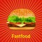 Realistic Detailed Fast Food Burger Card Poster. Vector