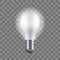 Realistic Detailed Light Bulb on a Transparent Background. Vector