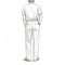 Realistic Detailed Line Art Of A Man In White Pants