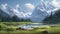 Realistic And Detailed Mountain Landscapes With Romantic Riverscapes