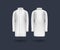 Realistic doctor coat mock up. White male medical gown, lab uniform, doctor medical laboratory clothes, hospital professional suit