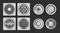 Realistic Drainage Grates Icon Set