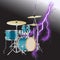 Realistic Drum kit Background 3
