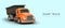 Realistic dump truck, detailed image. Utilities. Trucking service, hauling