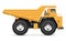 Realistic dump truck vector illustration