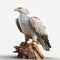 Realistic Eagle In Pixar Style On White Background In 8k Uhd