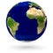Realistic earth globe