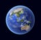 Realistic Earth globe, 3d planet of solar system