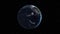 Realistic Earth, rotating in space against the background of the starry sky. Seamless loop with day and night city lights changes.