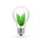 Realistic eco light bulb isolated on white background. Energy economy lamp vector illustration