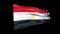 Realistic Egypt flag is waving 3D animation. National flag of Egypt. 4K Egypt flag seamless loop animation.