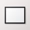 Realistic Empty Black Picture Frame Mockup