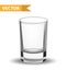 Realistic empty glass. 3d Shot for restaurans, bars collection. Glassware for liquid. Isolated on white background
