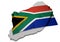 Realistic ensign covering South Africa