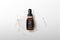 Realistic essential oil brown bottle.