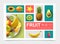 Realistic Exotic Fruits Set