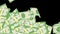 Realistic Falling Cartoon Pack of Dollar Bills