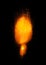 Realistic fiery explosion isolated on black background