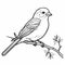 Realistic Finch Coloring Page For Children\\\'s Coloring Book