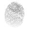 Realistic fingerprint on white background