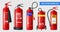 Realistic Fire Extinguishers Set