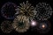 Realistic fireworks background vector