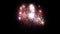 Realistic fireworks on black. Festive event glow set isolated on night sky .