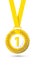 Realistic first place medal