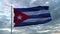 Realistic flag of Cuba waving in the wind against deep Dramatic Sky. 4K UHD 60 FPS Slow-Motion
