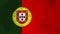 Realistic flag of Portugal waving in the wind 2 in 1