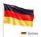 Realistic flag on white background. Germany. Vector illustration