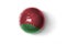 Realistic football ball with national flag of belarus on the white background