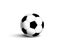 Realistic football ball with shadow. Soccer Ball isolated. Football ball