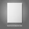 Realistic front white blank hardcover book. Vector