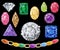 Realistic Gems Vector Illustration Collection - Highly Ornate