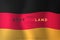 realistic german flag with support message design illustration