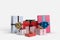 Realistic gifts boxes. Holiday banner, flyer and brochure, mock up holiday decorative festive object. Celebrate birthday,