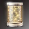 Realistic glass cylinder with light garland gift