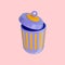 Realistic glossy Recycle bin icon 3d render concept for Wastebasket Dustbin restore