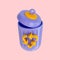 Realistic glossy Recycle bin icon 3d render concept for Wastebasket Dustbin on wheels