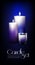Realistic Glowing Candles Set