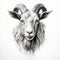 Realistic Goat Portrait Tattoo Drawing With High Contrast And 3d Effect