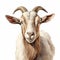 Realistic Goat Vector Illustration In The Style Of Cyril Rolando