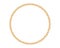 Realistic gold circle frame chain texture. Golden round chains link isolated on white background. Jewelry chainlet three