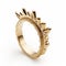 Realistic Gold And Diamond Spike Ring Inspired By Crown