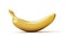 Realistic golden banana isolated on white background. 3D template for products, advertizing, web banners, leaflets