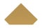 Realistic golden irregular pentagon geometric shape isometric glossy 3d template vector illustration
