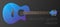 Realistic gradient acoustic guitar isolated on dark background. The most detailed. Vector, scalable and editable colour